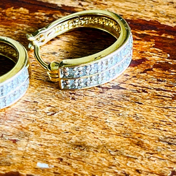 18kt gold overlay sterling silver Ross Simons diamond ware - Picture 3 of 7